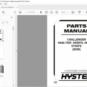 Hyster CHALLENGER H440-700F H550FS H620FS H700FS (E008) Parts Manual - PDF DOWNLOAD