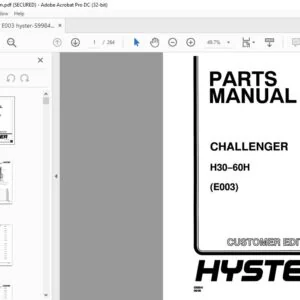 Hyster Challenger H30-60H (E003) Parts Manual - PDF DOWNLOAD