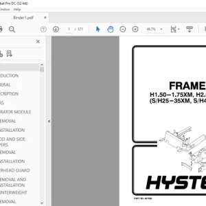 Hyster D001 (H25-40XM, 40XMS) Service Manual - PDF DOWNLOAD