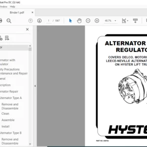 Hyster D004 (S3.50-5.0XM) Service Manual - PDF DOWNLOAD