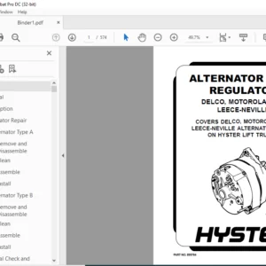 Hyster D007 (H165-280XL) Service Manual - PDF DOWNLOAD