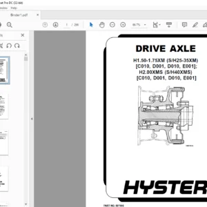 Hyster D010 (S25-35XM S40XMS) Service Manual - PDF DOWNLOAD