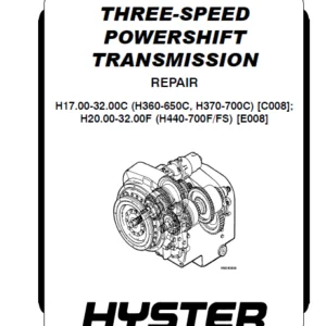 Hyster E008 (H20.00-32.00F Europe) Service Manual - PDF DOWNLOAD