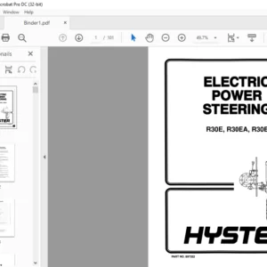 Hyster E118 Service Manual - PDF DOWNLOAD