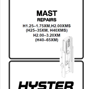 Hyster E160 (J1.60XMT, J1.80XMT, J2.00XMT) Service Manual - PDF DOWNLOAD