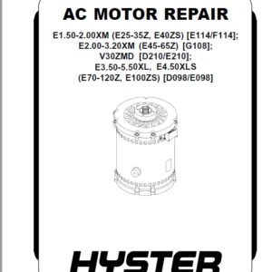 Hyster E210 (V30ZMD E2.00-3.20XM E45-65Z) Service Manual - PDF DOWNLOAD
