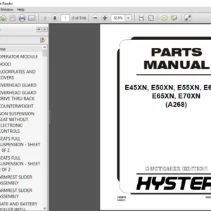 Hyster E45XN E50XN E55XN E60XN E65XN E70XN (A268) Parts Manual - PDF DOWNLOAD