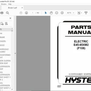Hyster ELECTRIC E45-65XM2 (F108) Parts Manual - PDF DOWNLOAD