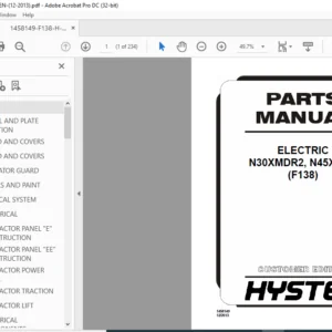 Hyster ELECTRIC N30XMDR2 N45XMR2 (F138) Parts Manual - PDF DOWNLOAD