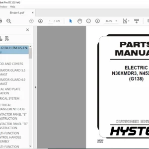 Hyster ELECTRIC N30XMDR3 N45XMR3 (G138) Parts Manual - PDF DOWNLOAD