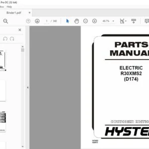 Hyster Electric R30XMS2 (D174) Parts Manual - PDF DOWNLOAD