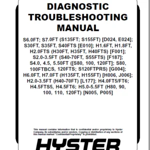 Hyster F001 (H1.6-1.8FT, H2.0FTS Europe) Service Manual - PDF DOWNLOAD