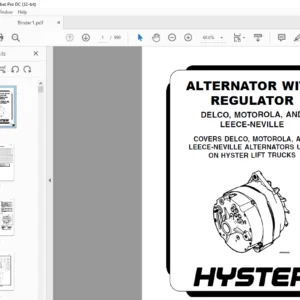 Hyster F004 (S70XM-120XM) Service Manual - PDF DOWNLOAD