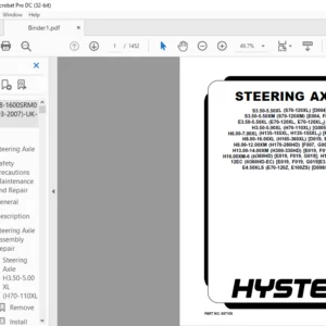 Hyster F007 (H8.00-12.00XM Europe) Service Manual - PDF DOWNLOAD