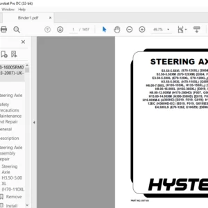 Hyster F019 (H13.00-16.00XM; H10.00-12.000XM-12EC Europe) Service Manual - PDF DOWNLOAD