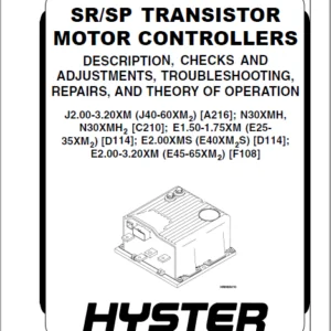 Hyster F108 Service Manual - PDF DOWNLOAD