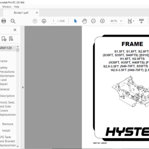 Hyster F187 Service Manual - PDF DOWNLOAD