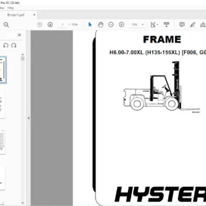 Hyster G006 (H135-155XL) Service Manual - PDF DOWNLOAD