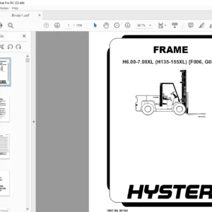 Hyster G006 (H6.00-7.00XL Europe) Service Manual - PDF DOWNLOAD