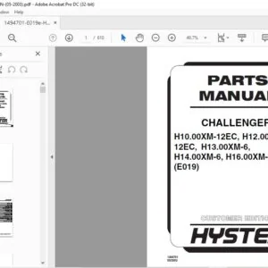 Hyster H10.00XM-12EC H12.00XM-12EC H13.00XM-6 H14.00XM-6 H16.00XM-6 (E019) Parts Manual - PDF DOWNLOAD