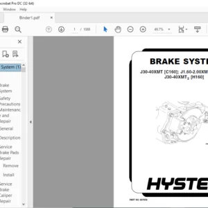 Hyster H160 (J34XMT2) Service Manual - PDF DOWNLOAD