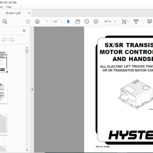 Hyster H160 Service Manual - PDF DOWNLOAD