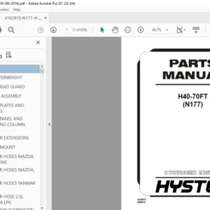 Hyster H40-70FT (N177) Parts Manual - PDF DOWNLOAD