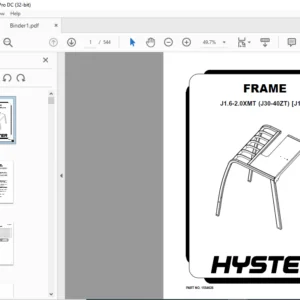 Hyster J160 (J1.60-2.00XMT) Service Manual - PDF DOWNLOAD