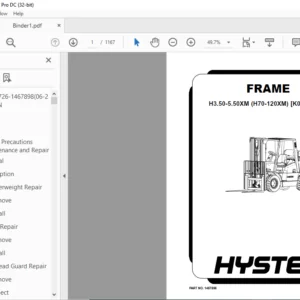 Hyster K005 (H3.50-5.50XM) Service Manual - PDF DOWNLOAD