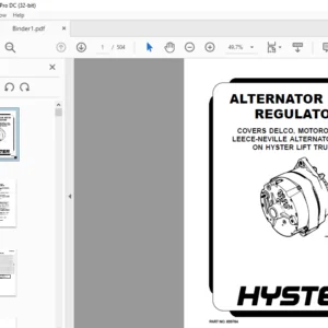 Hyster K005 (H70-120XM) Service Manual - PDF DOWNLOAD