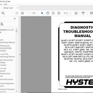 Hyster N005 Service Manual - PDF DOWNLOAD
