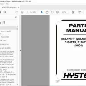 Hyster S80-120FT S80-100FTBCS S120FTS S120FTPRS (H004) Parts Manual - PDF DOWNLOAD