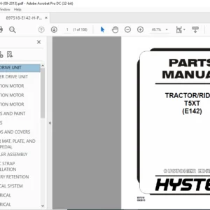 Hyster TRACTOR RIDER T5XT (E142) Parts Manual - PDF DOWNLOAD