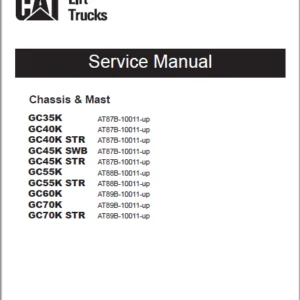 Mitsubishi GC40K STR Forklift Trucks Service Manuals - PDF DOWNLOAD
