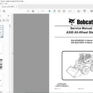 2010 Bobcat A300 All-Wheel Steer Service Manual - PDF DOWNLOAD