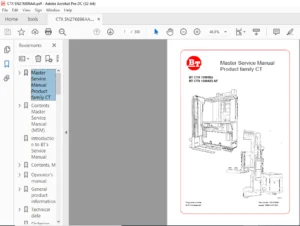 BT CTX 1300SEi BT CTX 1300SEi-SF Product family CT Master Service Manual 150103-040