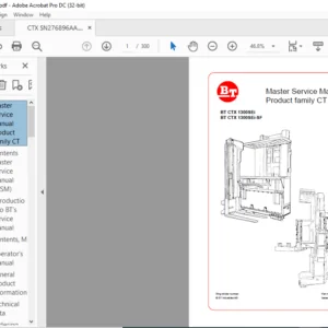 BT CTX 1300SEi BT CTX 1300SEi-SF Product family CT Master Service Manual 150103-040