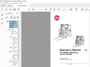 BT Cargo Range Operator's Manual 181612-040 - PDF DOWNLOAD