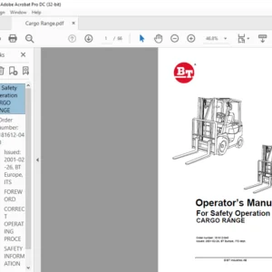 BT Cargo Range Operator's Manual 181612-040 - PDF DOWNLOAD