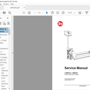 BT LHM230 LHM300 Service Manual - PDF DOWNLOAD
