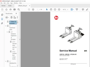 BT LWE180 LWE200 LPE200-6 8 Service Manual 221609-040 - PDF DOWNLOAD
