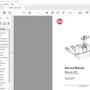 BT Minimover LW13 Service Manual 208587-040 - PDF DOWNLOAD
