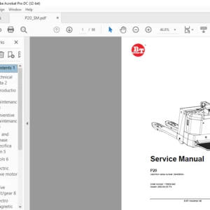 BT P20 Service Manual 178826-040 - PDF DOWNLOAD