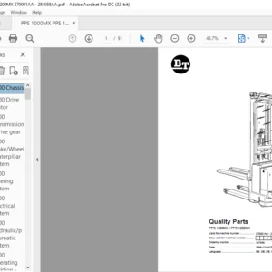 BT PPS 1000MX PPS 1200MX Quality Parts Manual - PDF DOWNLOAD