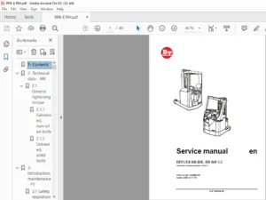 BT REFLEX RR B/E RR B/E CC Service Manual 232808-040 - PDF DOWNLOAD