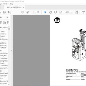 BT RRE140 RRE140C RRE140E RRE140EC Quality Parts Manual - PDF DOWNLOAD