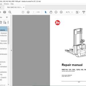 BT SWE100 120 120L 120S 140 140L 200D Repair Manual - PDF DOWNLOAD