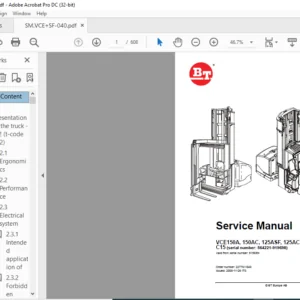 BT VCE150A 150AC 125ASF 125ACSF C15 Service Manual 227761-040 - PDF DOWNLOAD