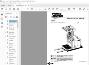 BT_OM Electric Order Picker OPX30 3031253001-up Master Service Manual 311348-000 - PDF DOWNLOAD