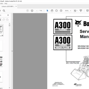 Bobcat A300 Turbo A300 Turbo High Flow Skid Steer Loader Service Manual